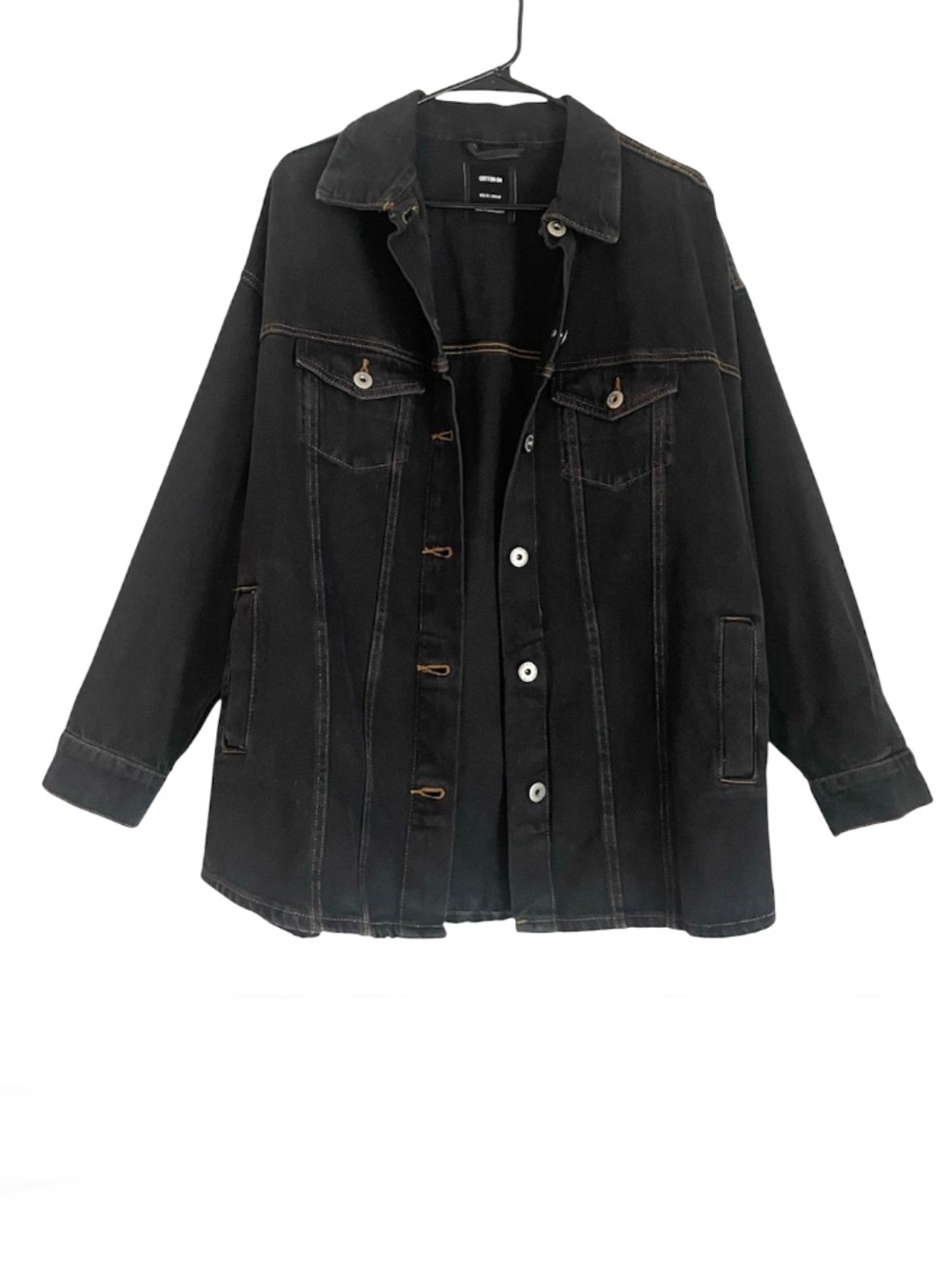 Cotton On Black Oversized Boyfriend Denim Jacket